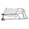 Folding Commode with Wheels Height adjustable Legs & Lock Wheels