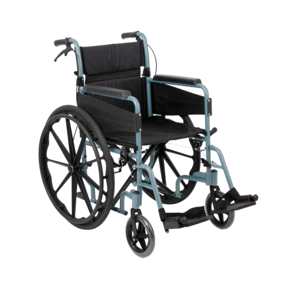 Days Escape Wheelchair Self Propelled Silver Blue