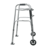 PE Care Side Folding Walking Frame With Wheels And Ski's
