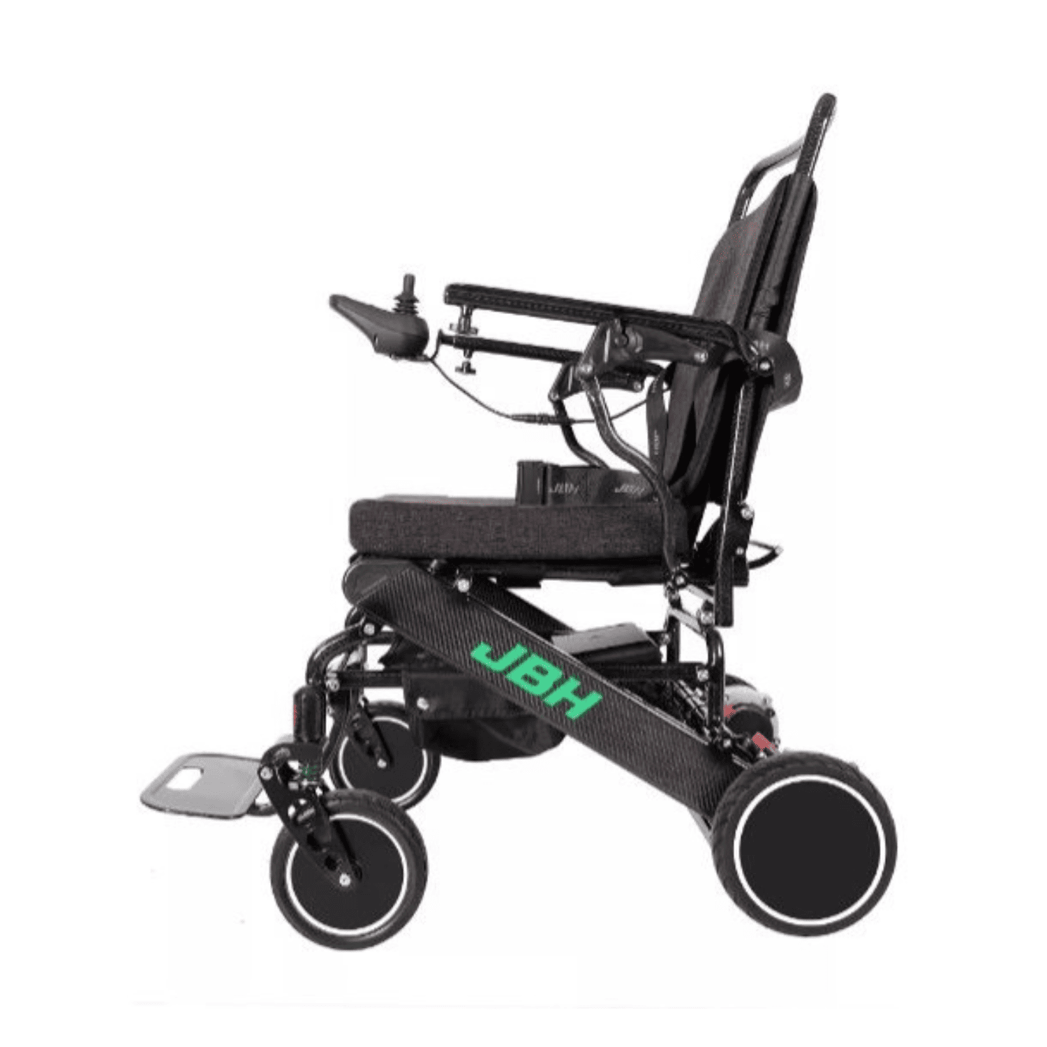 E-traveller 140 Carbon Fibre Electric Wheelchair Side