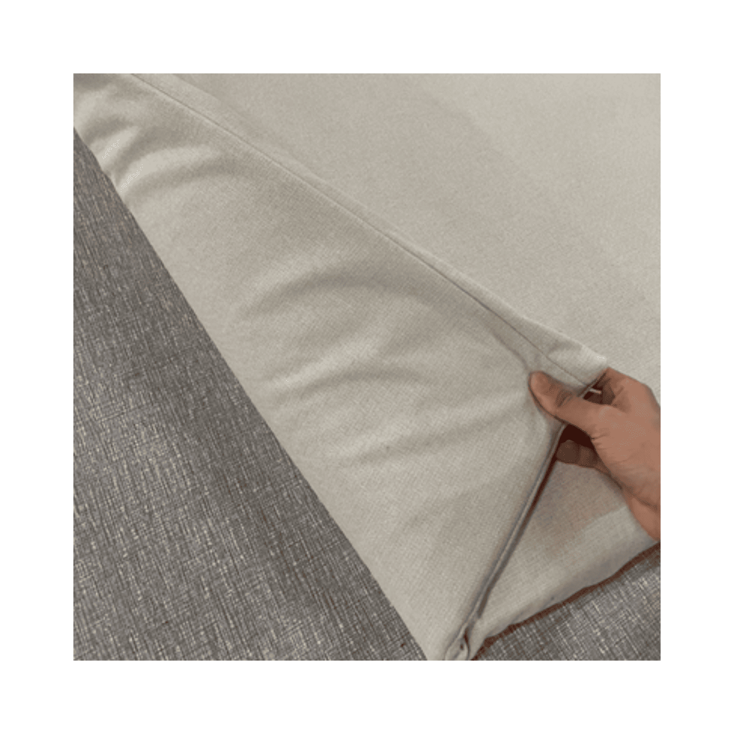 Interchangeable Beige Fabric Cover