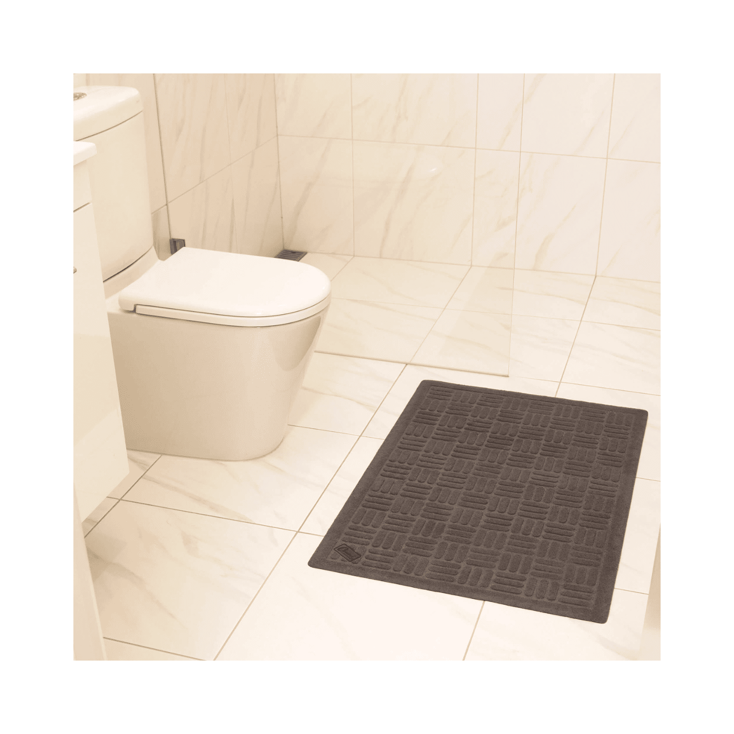 Conni Anti-Slip Floor Mat Stepping Stone Charcoal