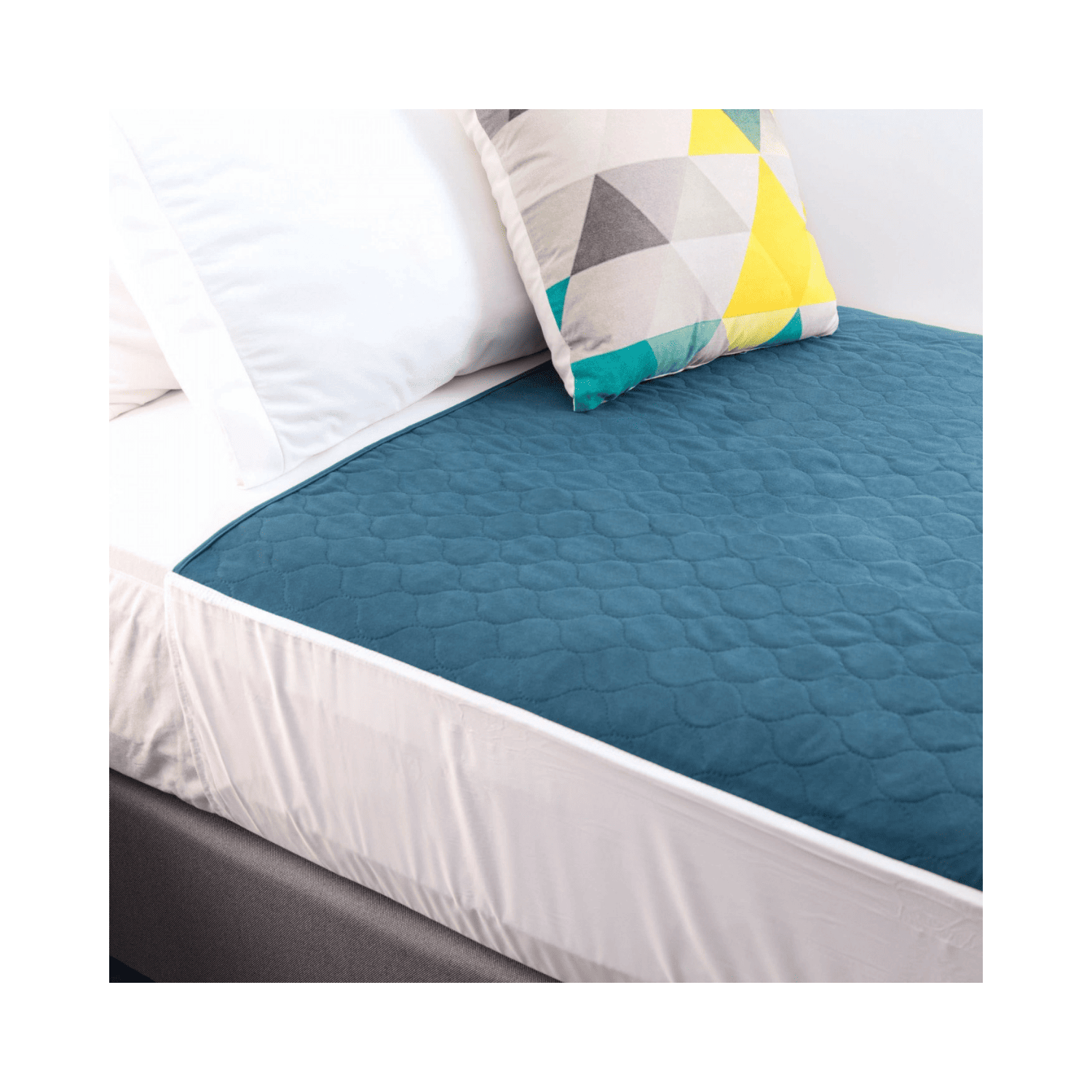 Conni Bed Pad with Tuck-ins_Teal