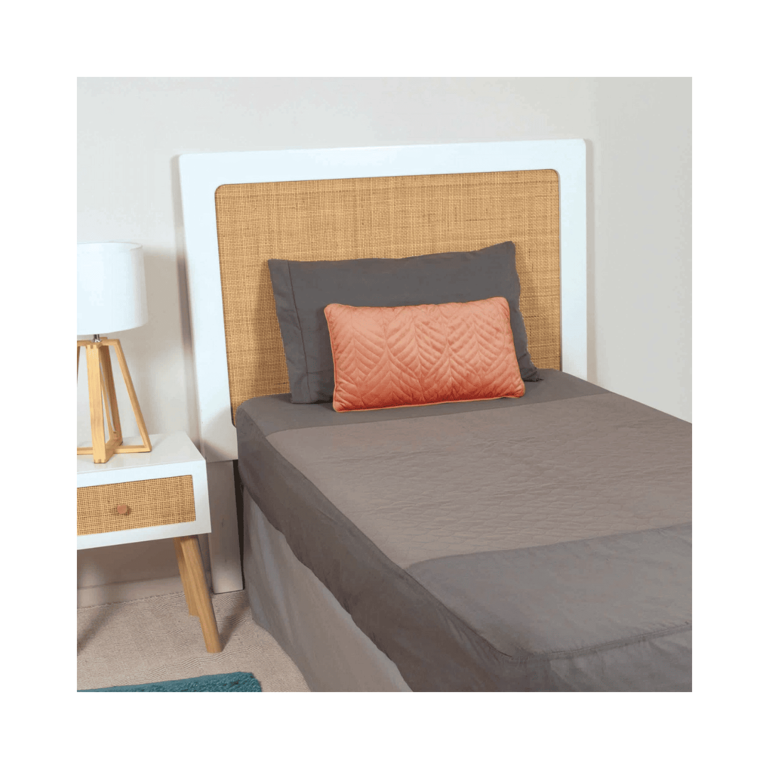 Conni Fitted Bed Pad Sheet_Charcoal