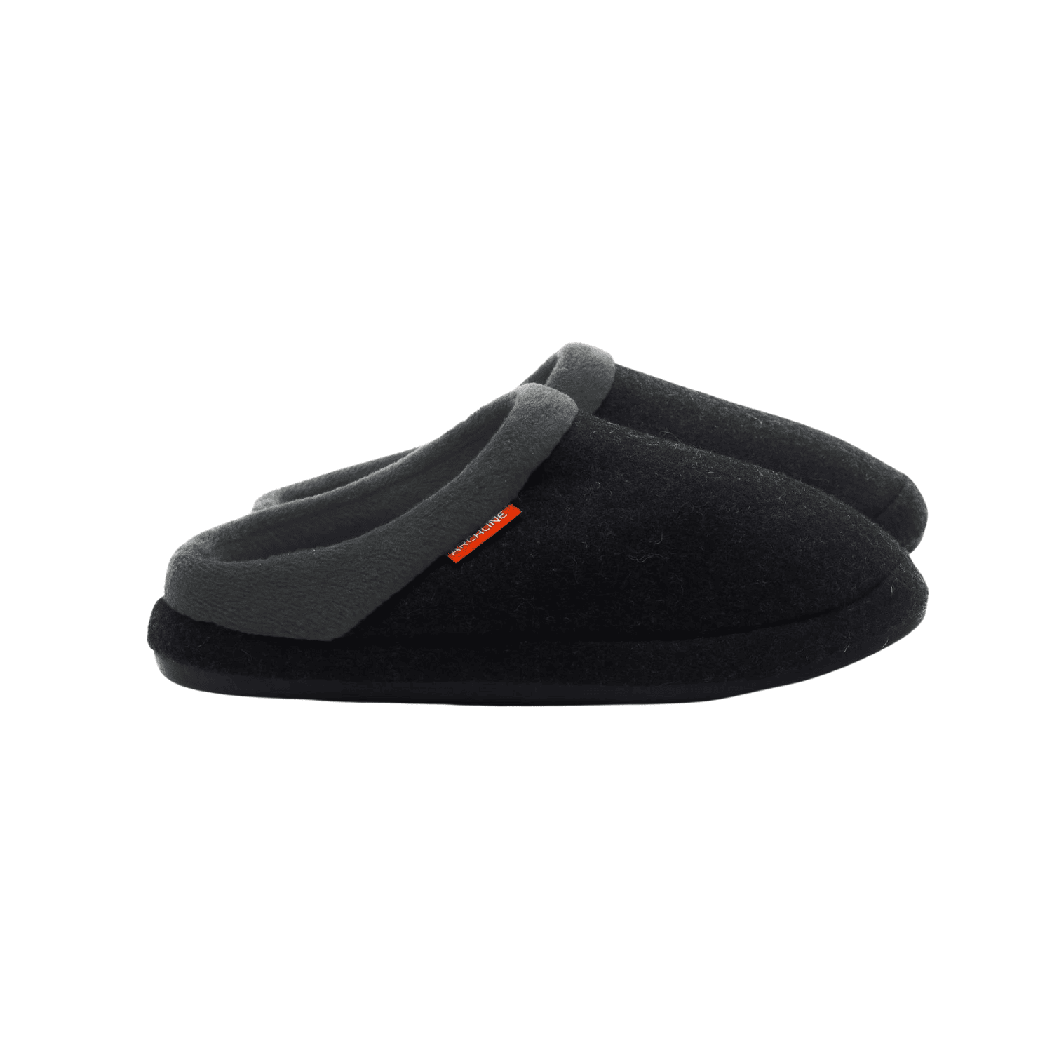 Charcoal Marl Closed + Archline Orthotic Slippers – Slip on_