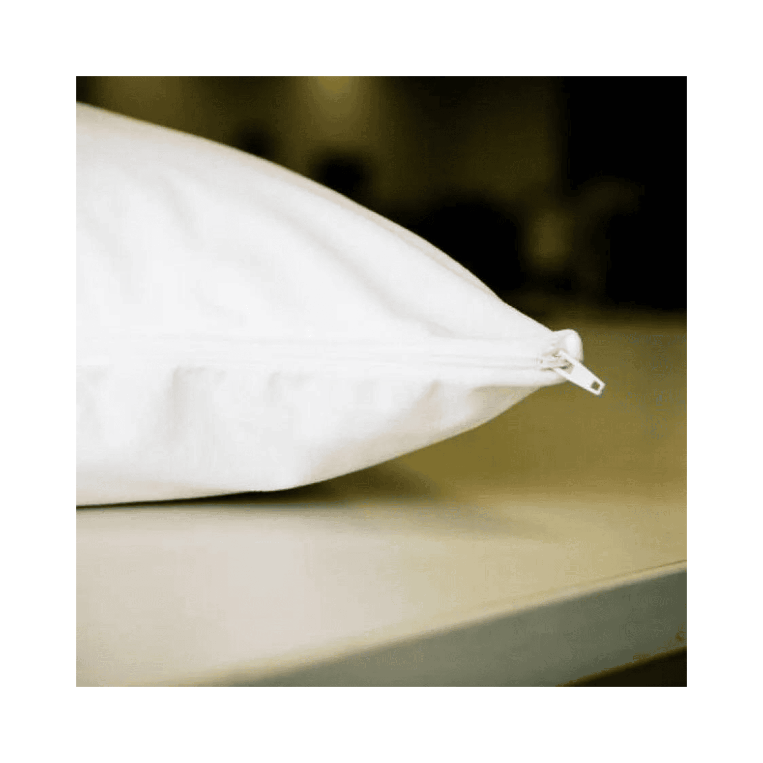 Micro-Plush Waterproof Absorbent Pillow Protector - White
