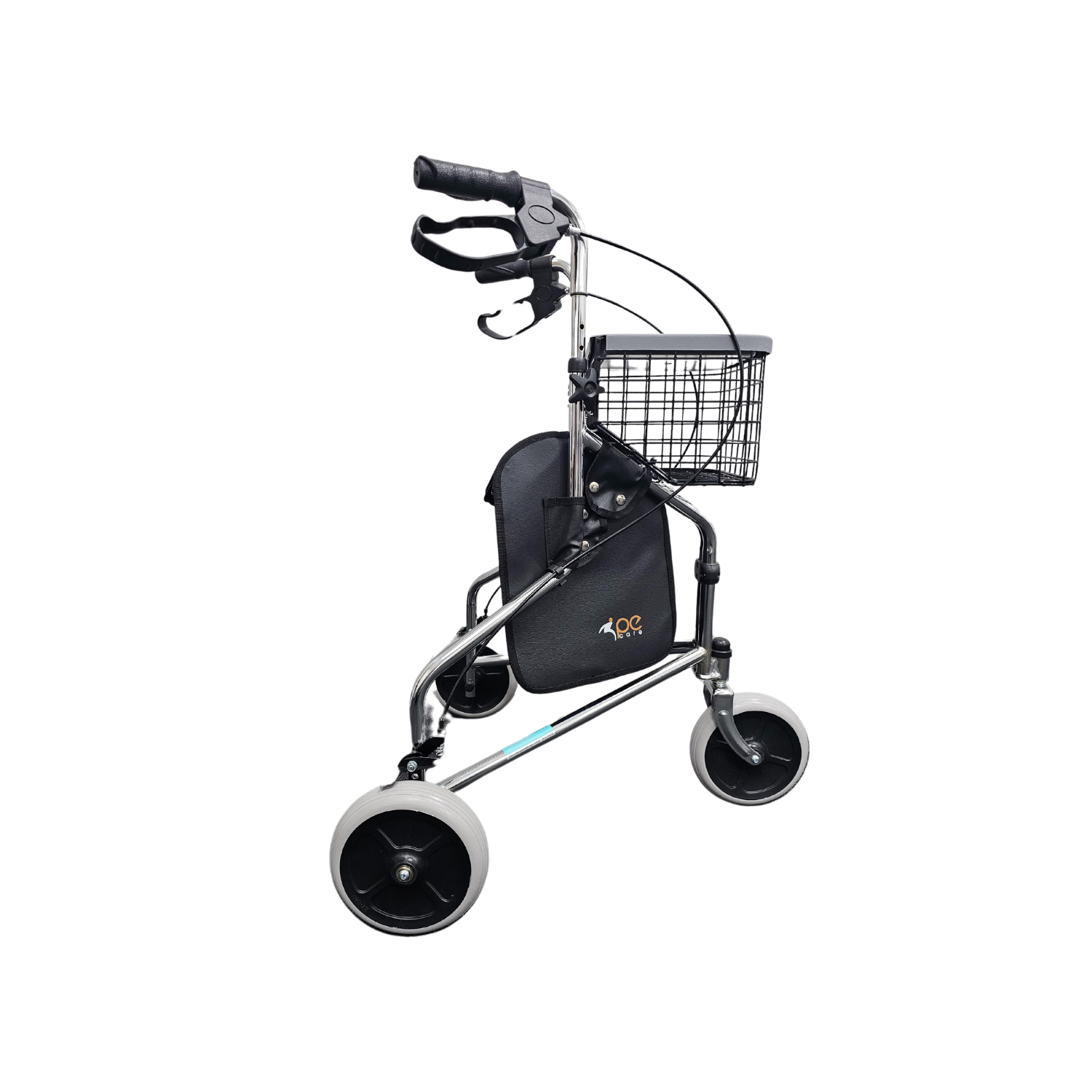PE Care Tri Wheel Walker - Chrome